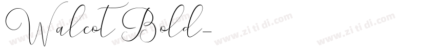 Walcot Bold字体转换